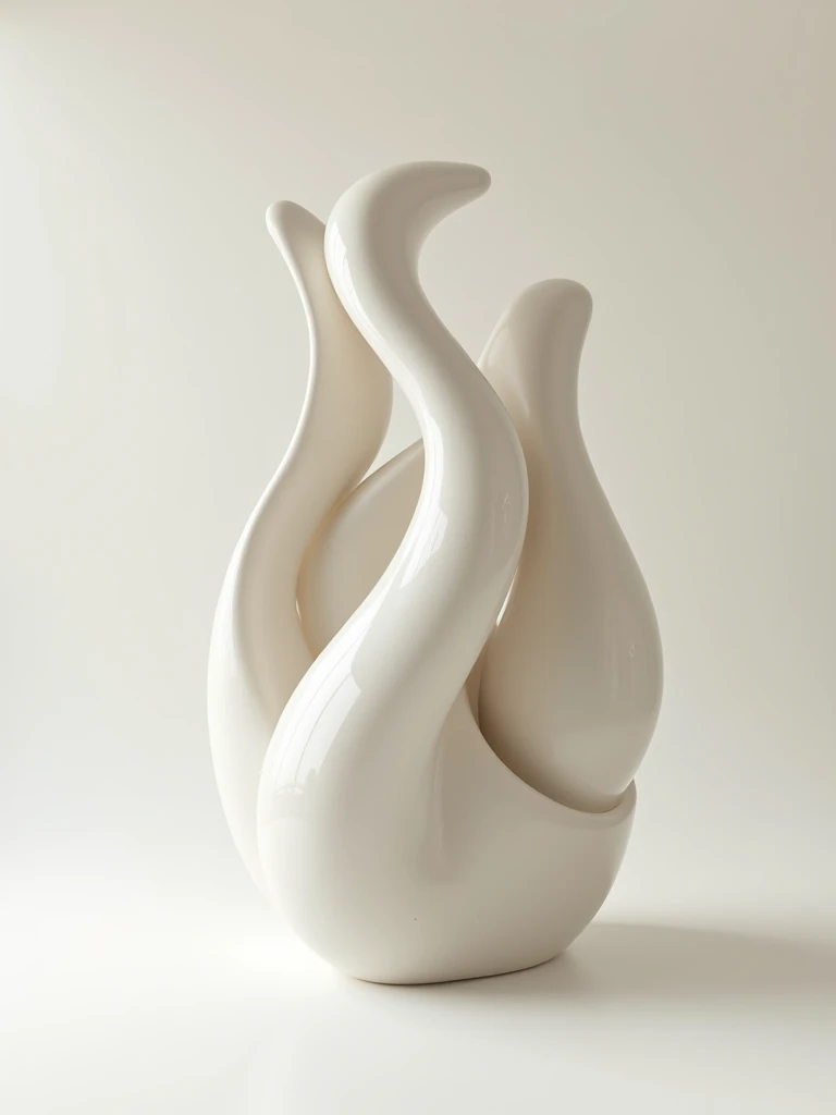 Minimalistisch sculptuur met organische vormen