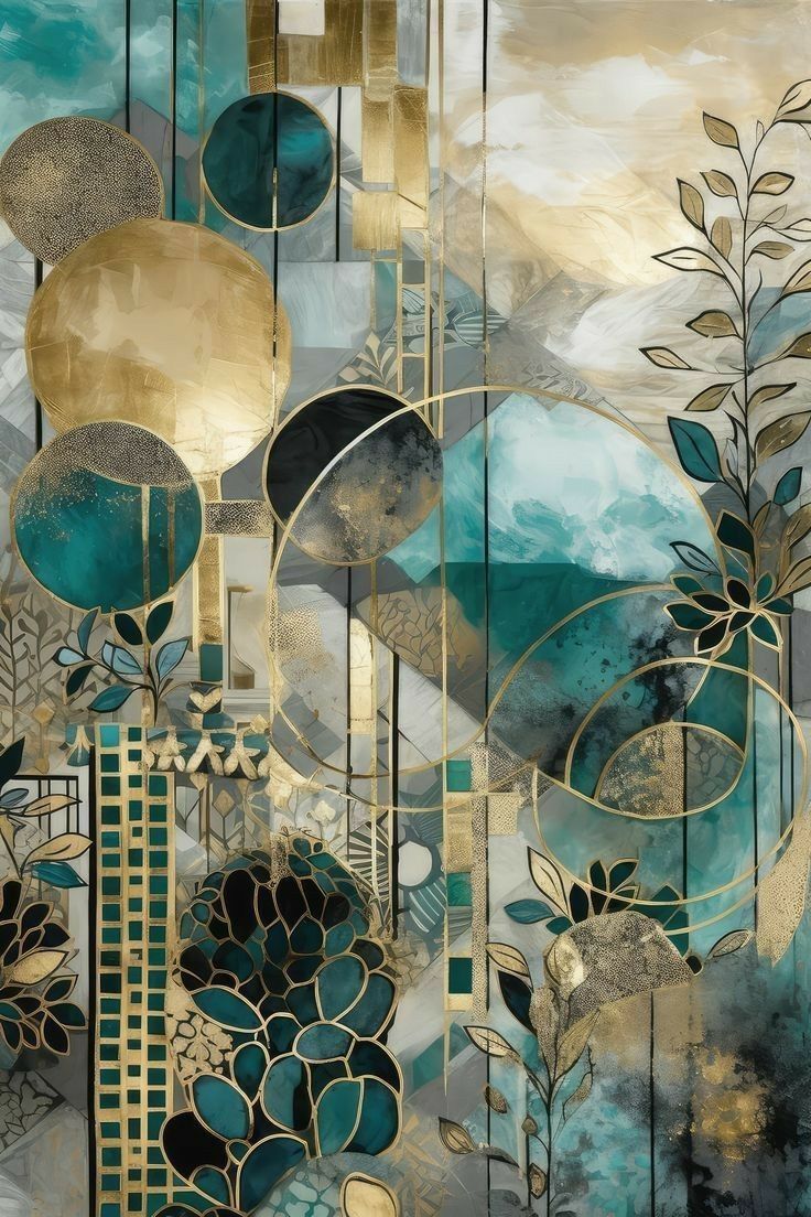 Moderne abstracte kunstcollectie